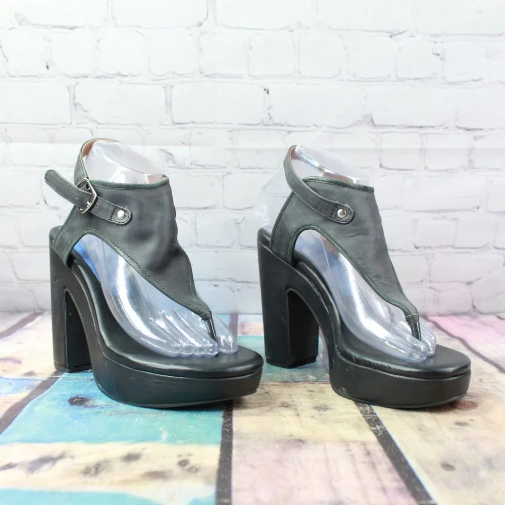 JEFFREY CAMPBELL T Thong High Heel Sandals 8.5 B - Picture 3 of 9